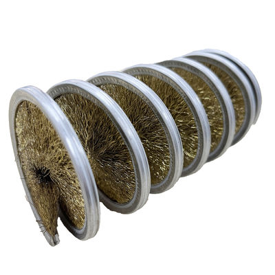 Copper Wire Burring Cleaning Spiral Wire Brush Cylindrical Roller