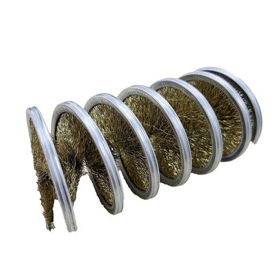 Copper Wire Burring Cleaning Spiral Wire Brush Cylindrical Roller