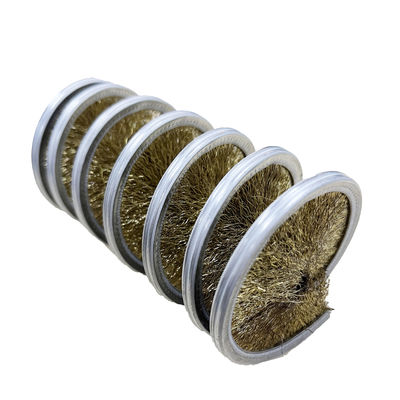 Copper Wire Burring Cleaning Spiral Wire Brush Cylindrical Roller