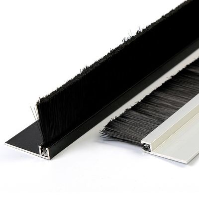 Flexible Window Door Metal Brush Seal Strip Nylon Bristles Weatherstripping Custom