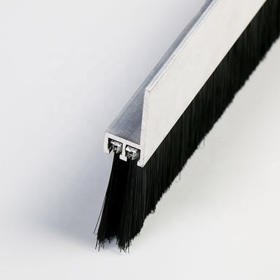 Flexible Window Door Metal Brush Seal Strip Nylon Bristles Weatherstripping Custom