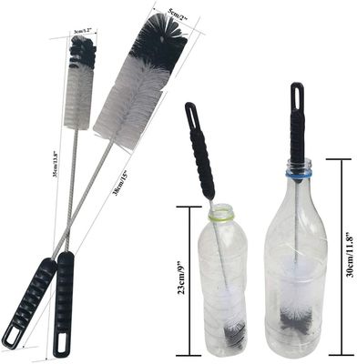 Bendable Twisted Wire Tube Brush Nylon Bristle For Bottle Cup Cleaning