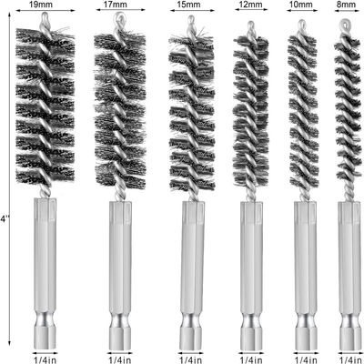 Tube Twisted Stainless Steel Wire Brushes For Cleaning Pipe Holes