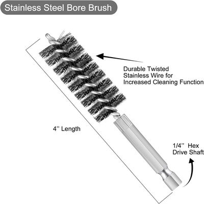 Tube Twisted Stainless Steel Wire Brushes For Cleaning Pipe Holes