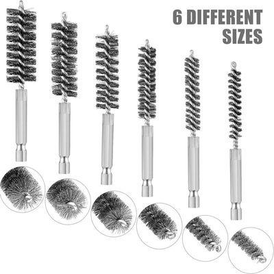 Tube Twisted Stainless Steel Wire Brushes For Cleaning Pipe Holes