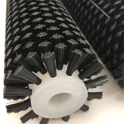 Customizable Stiff Nylon Brush Roller For Cleaning Stickers On Plastic Tubes