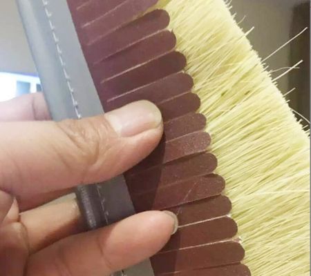 Custom Sisal Sandpaper Strip Brush Wood Polishing Brush For Industrial