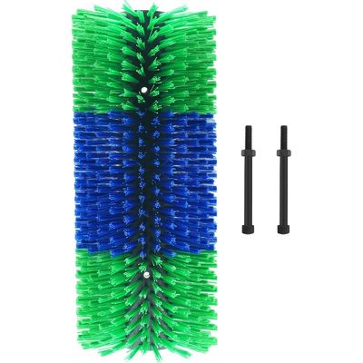 Blue And Green Cattle Body Brush For Cleaning And Massaging Farm Animals