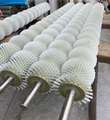 Custom 0.3mm-0.5mm Silk Nylon Roller Brush With / Without Shaft For Potato Peeling Industrial Machine