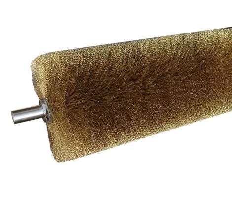 Industrial Cylindrical Brush Copper Wire Material Roller Brush For Polishing