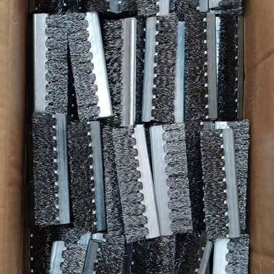 Customized Double Band Strip Brushes Steel Black Brush Strip