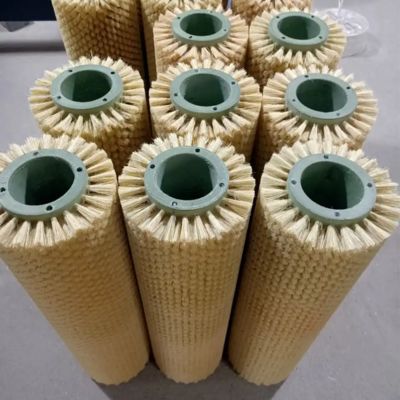Factory Custom Cylindrical Tampico Sisal Roller Brush For Polishing Woodworking