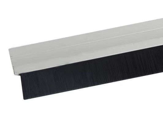 Industrial Door Nylon Dust Brush Seal Strip Aluminum Alloy 100mm