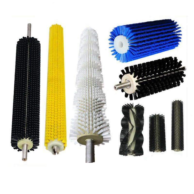 Customized Nylon Bristle Cylinder Brush Roller For Vegetables Fruits Cleaning