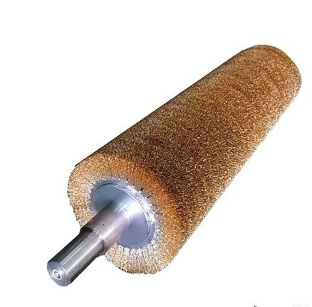 Industrial Cylindrical Brush Copper Wire Material Roller Brush For Polishing