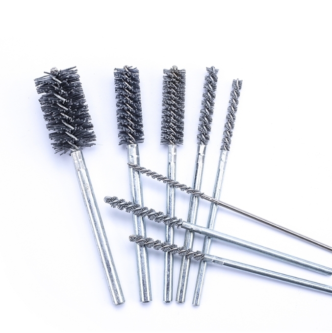 Industrial Custom Silicon Carbide Pipe Brush Abrasive Twisted Wire Brush For Hardware Polishing